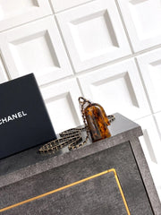 Chane 2026 Evening Bag 12cm Tortoiseshell Plexiglass