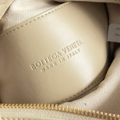 BV 2026 Mini Loop Camera Bag Beige Woven Lambskin Leather