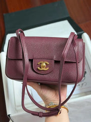 CC 2026 Mini Flap Bag 20cm Denim And Grained Calfskin