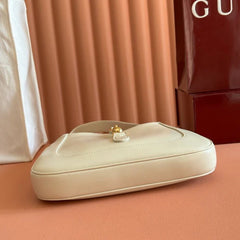 GG 28 Jackie 1961 Shoulder Bag White in Cowhide 636709