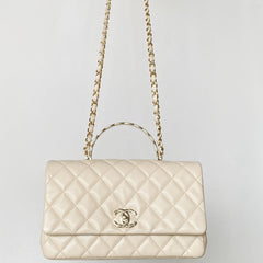 CC Handle Bag 23 Cream Caviar