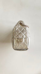 CC 2025 Hobo Bag Silver 22cm Metallic Grained Calfskin