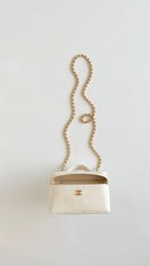 CC Métiers d'art 2026 Large Vanity With Chain White Grained Calfskin