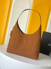 Coach Brooklyn Shoulder Bag 34cm Camel Suede