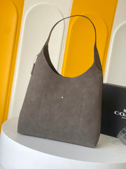 Coach Brooklyn Shoulder Bag 39cm Taupe Suede