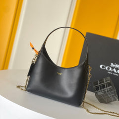Coach Brooklyn Shoulder Bag 23 Black Calfskin