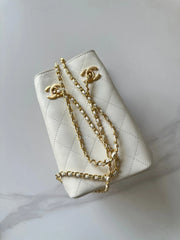 Chanel 2026 Bucket Bag 18cm Lambskin Suede Denim
