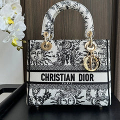 medium lady 24 black white sun embroidery canvas