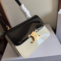 TEEN GARANCE BAG 18 IN BLACK AND WHITE PATENT CALFSKIN