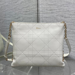 Dior Trianon Bag White Macrocannage Lambskin 286604