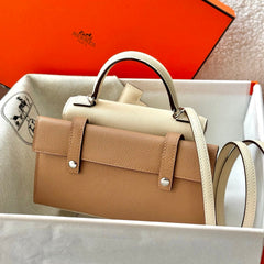 HM Kelly Doll Bag 18cm Light Beige EpsomLeather 284572