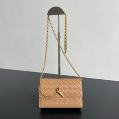 BV 26s Andiamo Pouch Beige Intrecciato Leather 291438