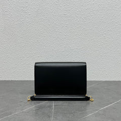 Celine WOC Triomphe Black Cowhide