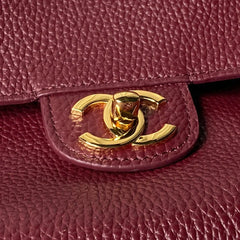 Chanel 2026 Maxi Bag 32cm Burgundy Calfskin Gold Hardware