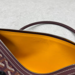 Goyard Bonbonnière Bag Burgundy Canvas Calfskin