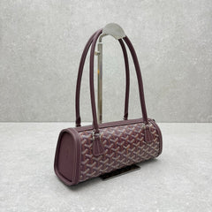 Goyard Bonbonnière Bag Burgundy Canvas Calfskin