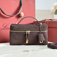 LP Extra Pouch L23 Coffee Ripple Leather 282149