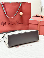 LP Extra Pouch L27 Dark Brown Calfskin Linen 282227