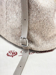 LP Extra Drawstring Backpack L27 Grey Wool Leather