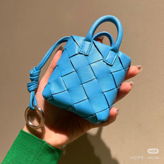 BV Mini Bag Charm Blue Leather