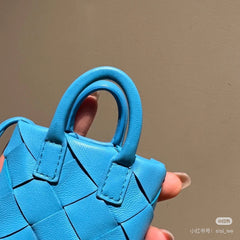 BV Mini Bag Charm Blue Leather