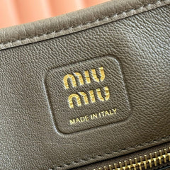 Miu 5BE101 Pouch Muted Brown Cowhide 285394