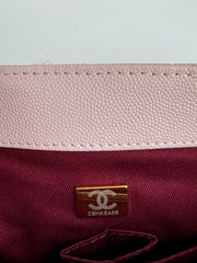 coco handle medium 29cm pastel pink red quilted caviar leather gold hardware