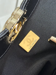 CC 25P Mini 31 Bag Black Waxed Sheepskin Gold Hardware 243582