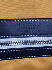 BOSTON 50 BAG IN NAVY BLUE GOYARDINE CANVAS AND CALFSKIN TRIM