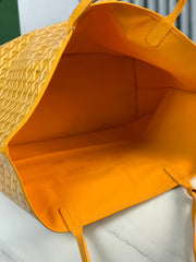 Goyard Anjou GM Bag 39cm Yellow Calfskin Goyardine Canvas 290826