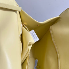 BV Barbara Tote Bag Light Yellow Intrecciato Leather