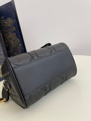 cd groove 20cm black calfskin gold hardware