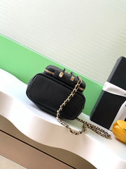 CC Mini Pocket Bucket Bag Black Caviar Leather Light GHW 269203