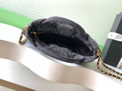 CC 25K Bow Bag 26cm Black Denim