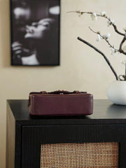 Chanel 2026 Bag 22cm Burgundy Grained Shiny Calfskin