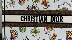 Large CD Book Tote 42cm White Multicolor Dragon Zodiac Embroidery