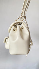 CC 24A Duma Backpack Mini White Lambskin