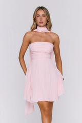Hot Girl Holiday Strapless Mini Dress Pink
