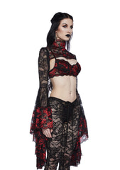 Gothic Fires Lace Shrug