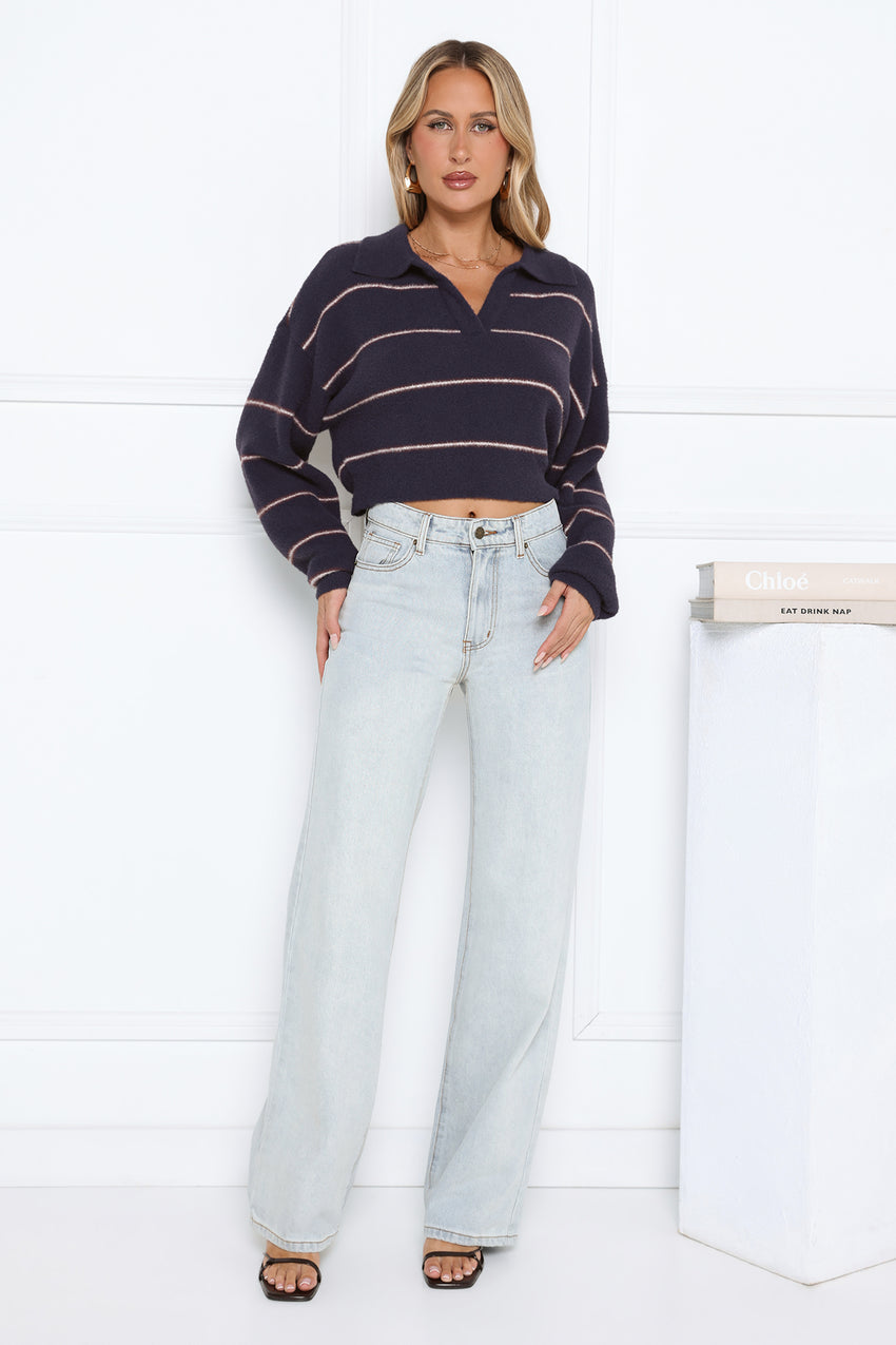 Noir Glow Sweater Navy
