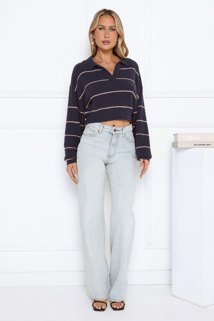Noir Glow Sweater Navy