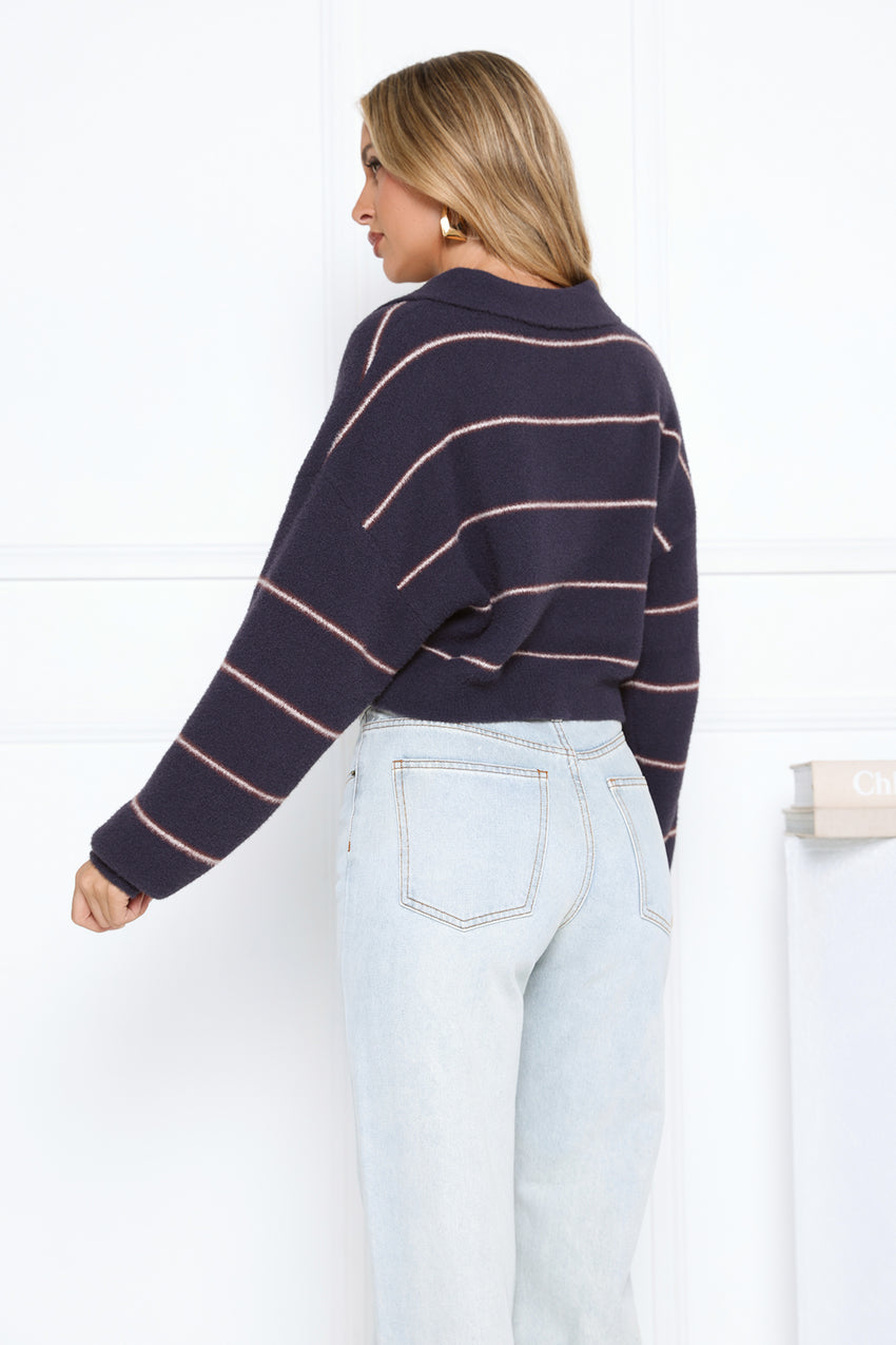 Noir Glow Sweater Navy