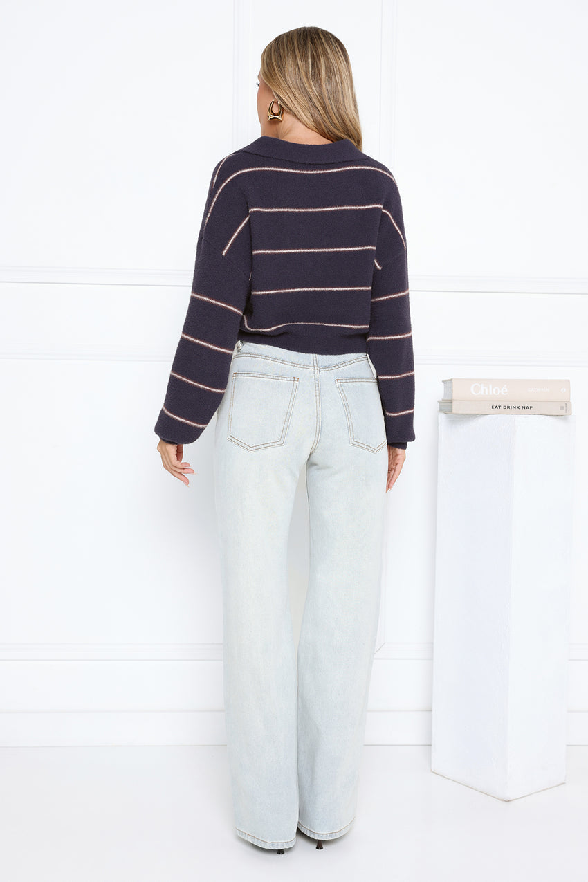 Noir Glow Sweater Navy