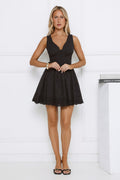 Be Mine Main Embroidered Mini Dress Black