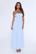 Hour Whispers Strapless Maxi Dress Blue
