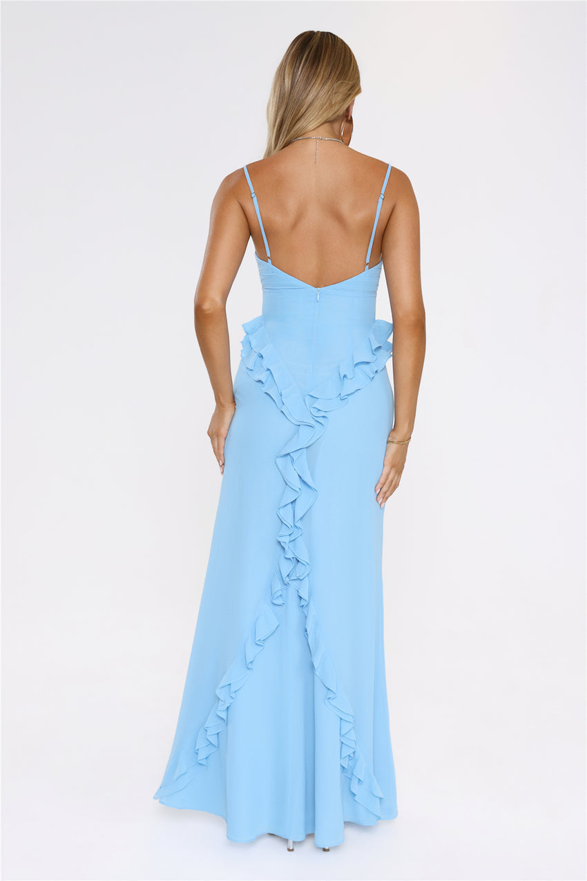 Balmy Nights Club Maxi Dress Blue
