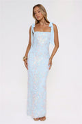 Lantern Light Love Sequin Maxi Dress Blue