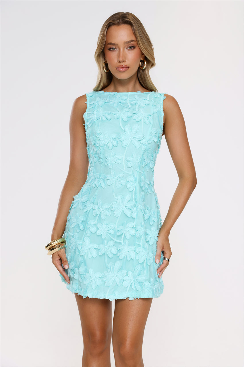 Flirt Flicker Mini Dress Blue