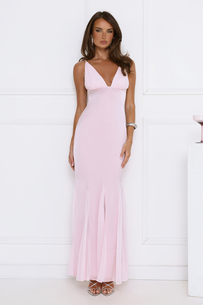 Flirty Petal Pop Maxi Dress Pink