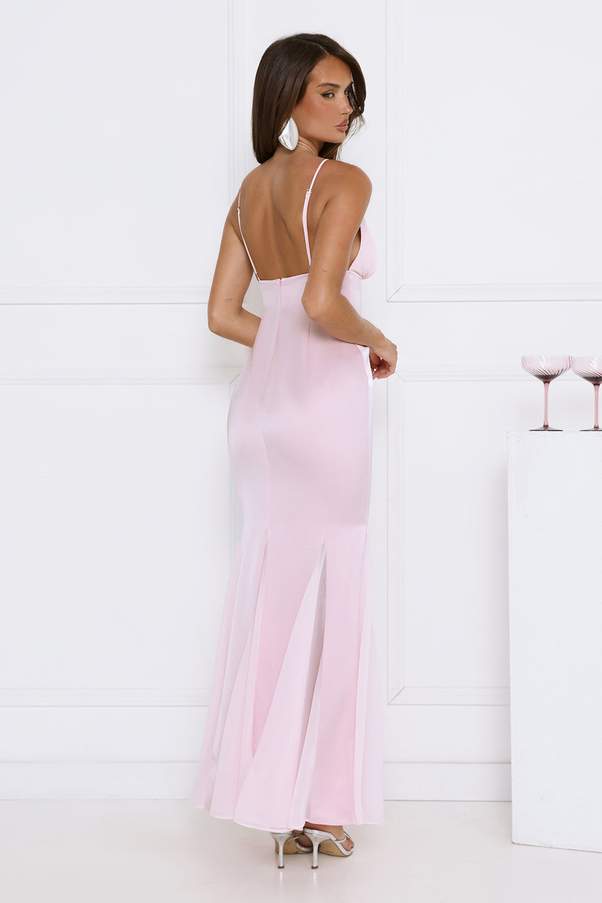 Flirty Petal Pop Maxi Dress Pink